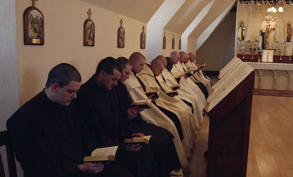 The Carmelite Monks of Wyoming Horarium hour of vespers.